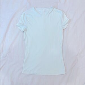 White Spandex aberc shirt